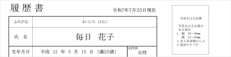 氏名・生年月日