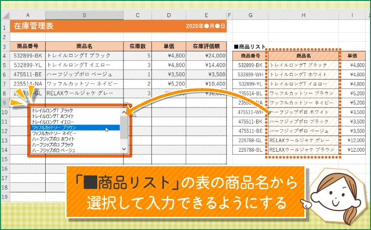 データの入力規則機能