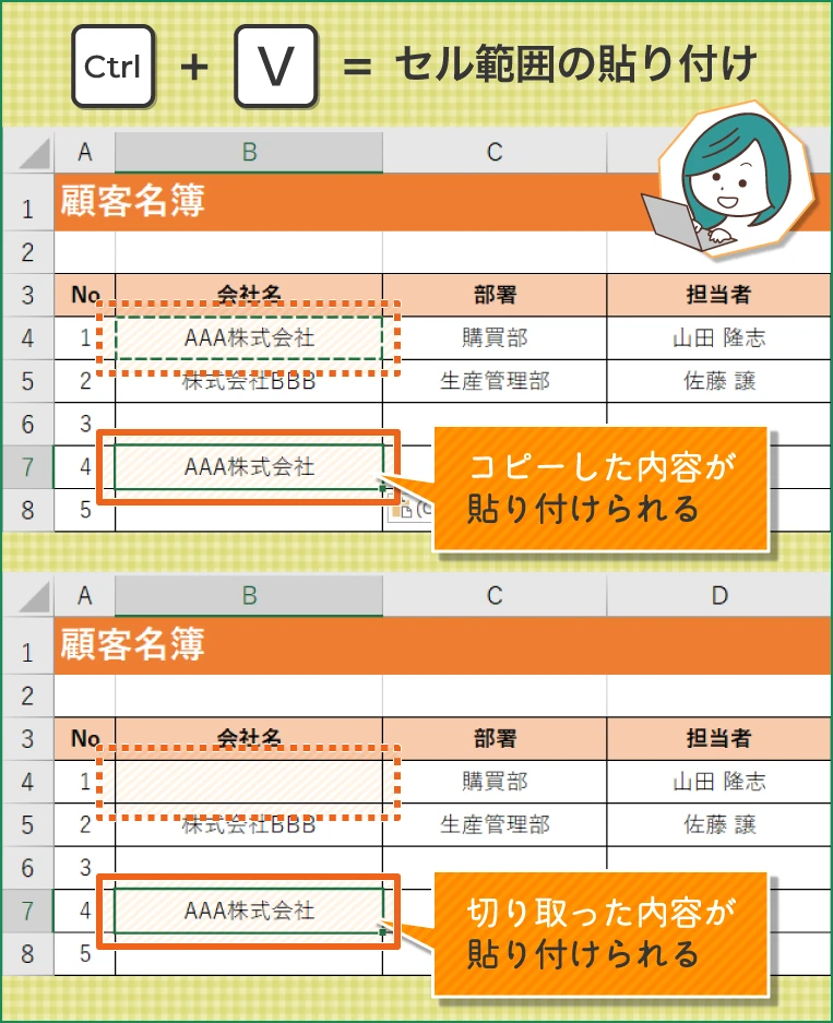 セル・セル範囲の切り取り